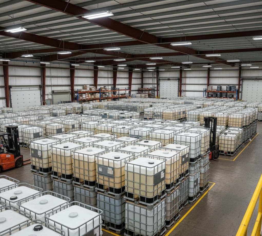 Food-grade IBC totes ready for use